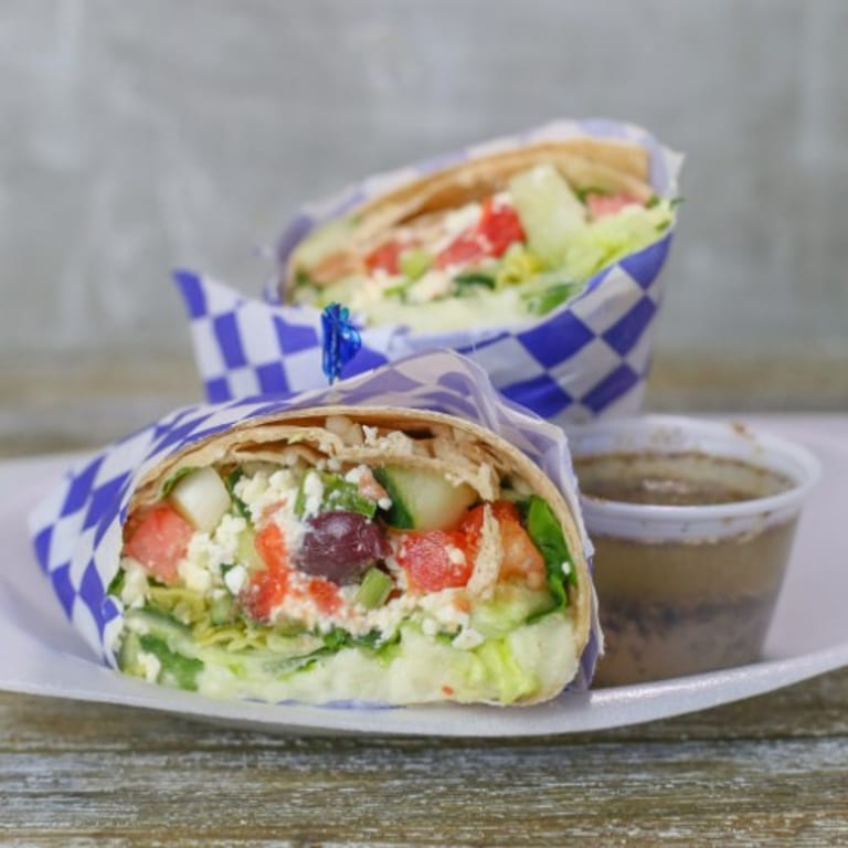 Delicious Greek Salad Wrap