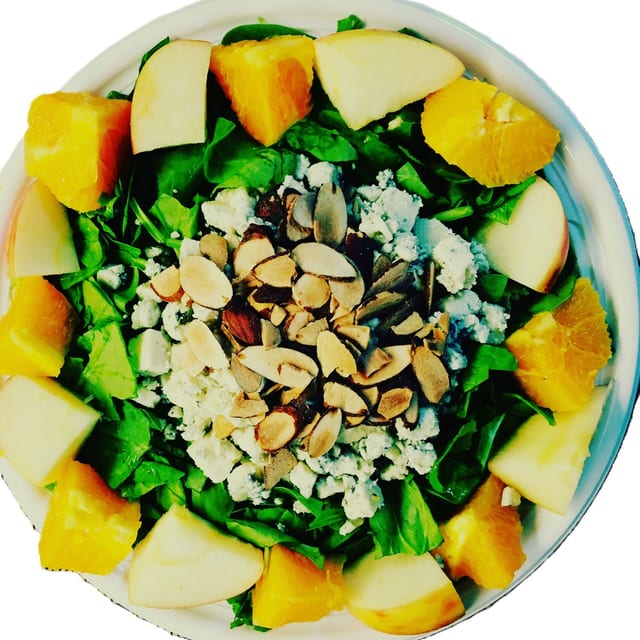 Spinach Gorgonzola Salad Bowl.